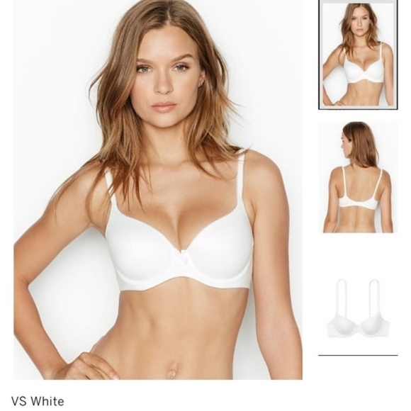 Victoria's Secret Lightly Lined Demi Bra, White - Picture 1 of 5